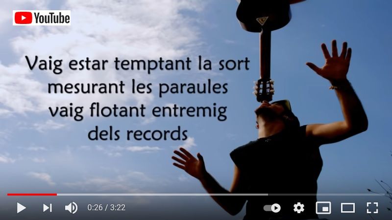 歌詞付きカタルーニャ語の歌