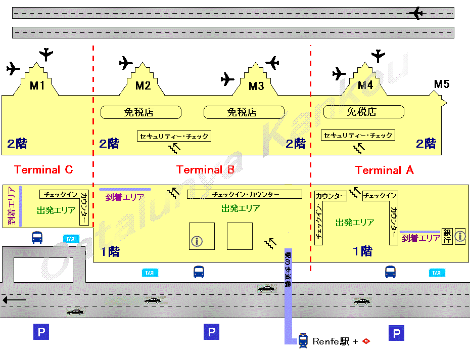 バルセロナ　空港　地図