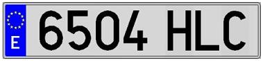 スペイン　車ナンバープレート