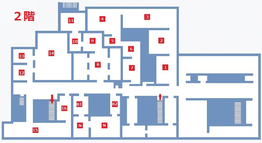 ピカソ美術館　２階　マップ