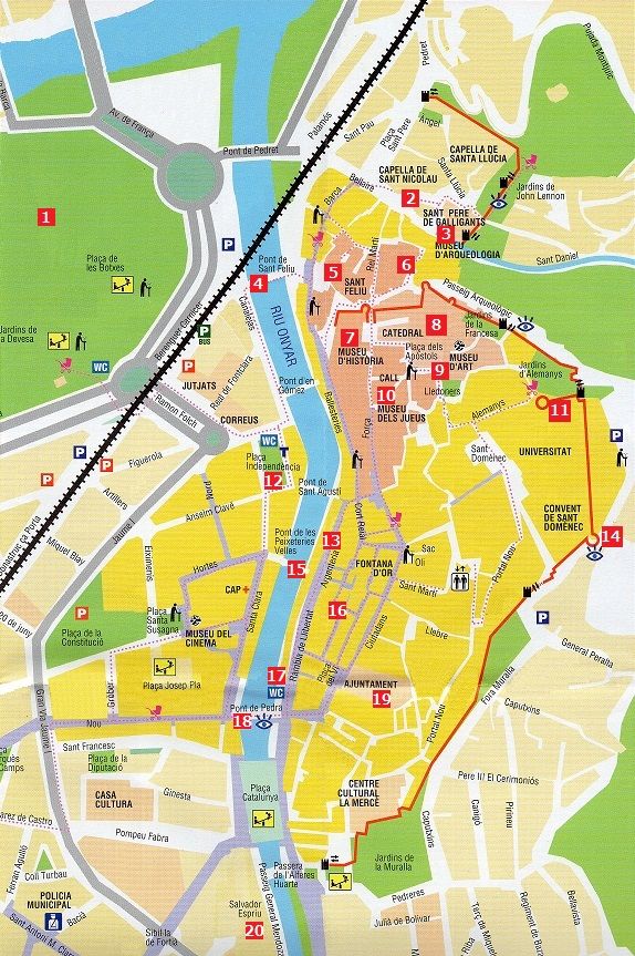 ジローナ 観光マップ