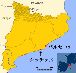 シッチェス　マップ